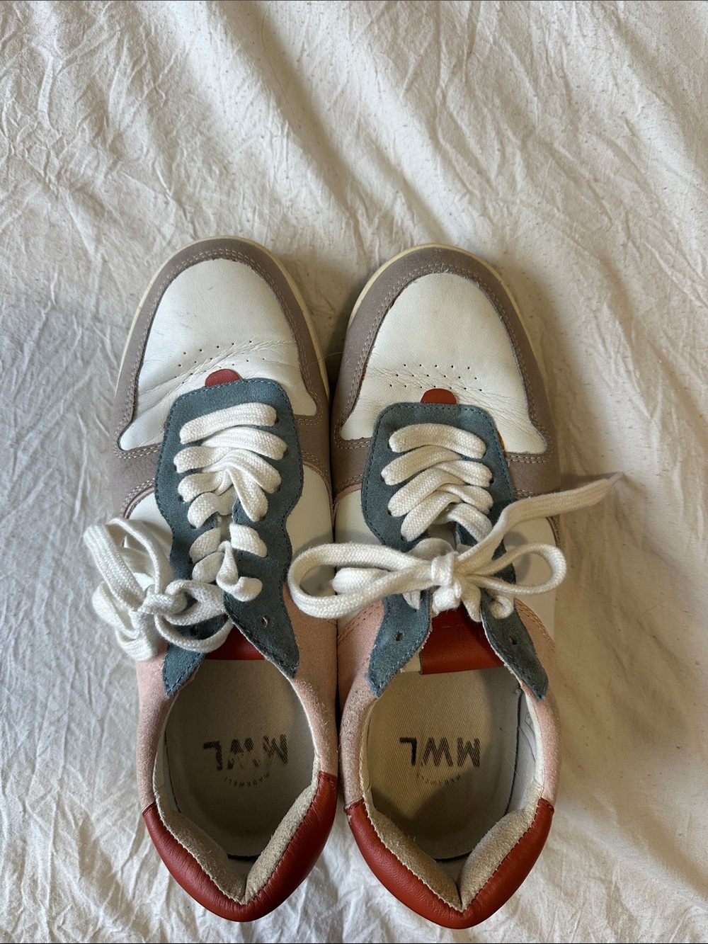 Madewell Sneaker — White, Gray, Pink & Red